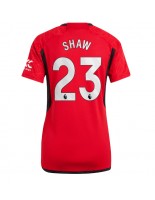 Manchester United Luke Shaw #23 Domácí Dres pro Dámské 2023-24 Krátký Rukáv
